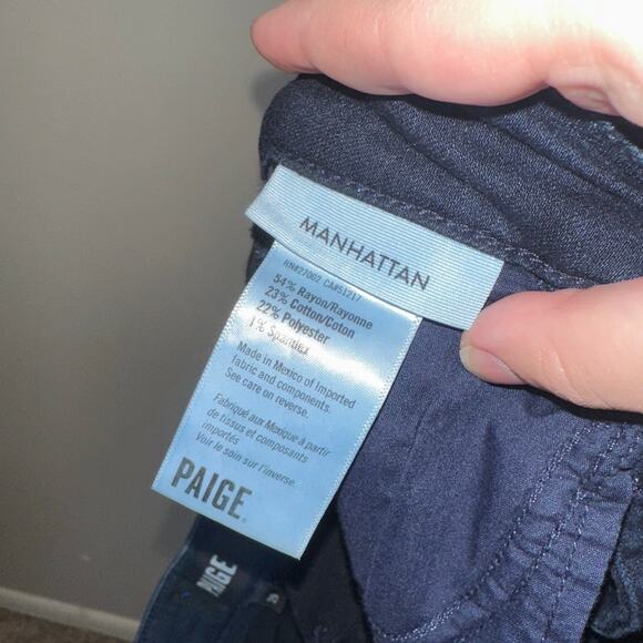 Paige Manhattan Bootcut Jeans High Rise Dark Wash Denim Size 29 - Picture 5 of 8